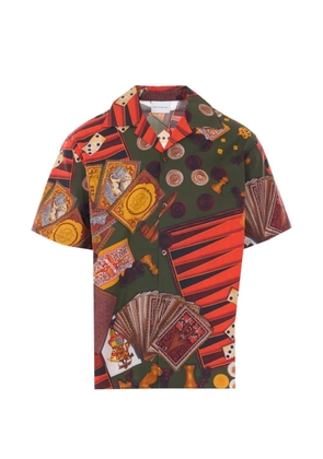 Drôle De Monsieur frontal buttons printed shirt - Green