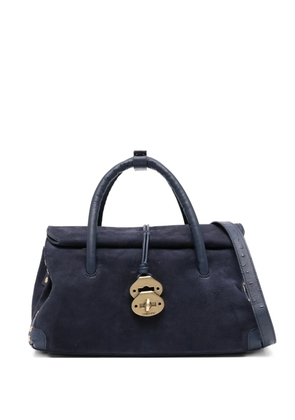 Zanellato Dotta top handle lock tote bag - Blue