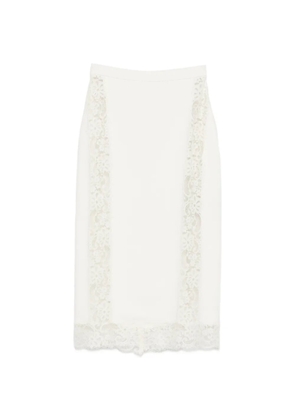 Elie Saab lace midi skirt - White