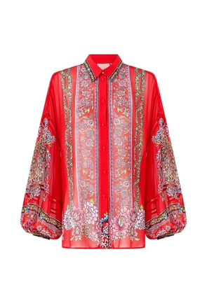 Camilla Artisans Of Anatolia balloon sleeve blouse - Red