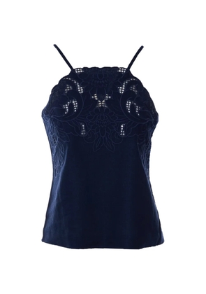 TWINSET embroidered halter top - Blue