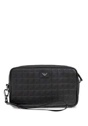 Emporio Armani logo clutch bag - Black