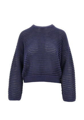 Emporio Armani perforated sweater - Blue