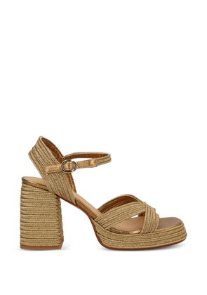 Castañer Valle woven heeled sandals - Gold