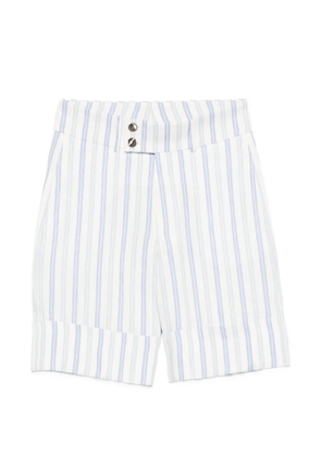 Berwich Nadine striped buttoned shorts - White