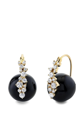 Sydney Evan 14kt yellow gold Onyx earrings