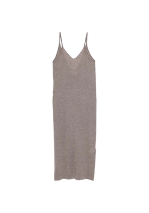 Lisa Yang Albina V-neck midi dress - Brown