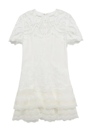 Simkhai Signature Paislee lace-detail mini dress - White
