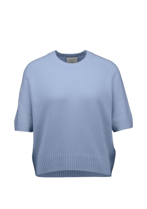 Allude short-sleeve cashmere sweater - Blue
