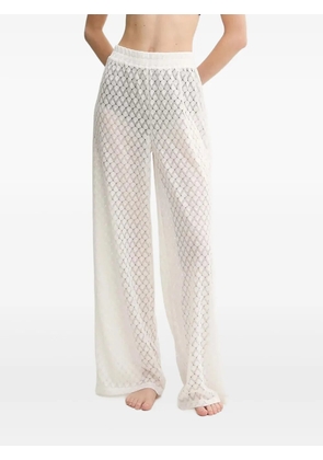 Melissa Odabash ADI crochet-pattern trousers - WHITE