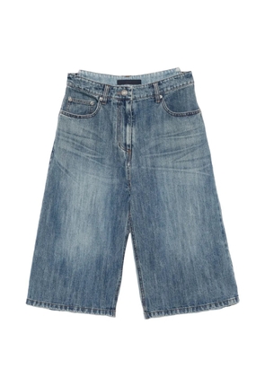 Juun.J panelled denim shorts - Blue