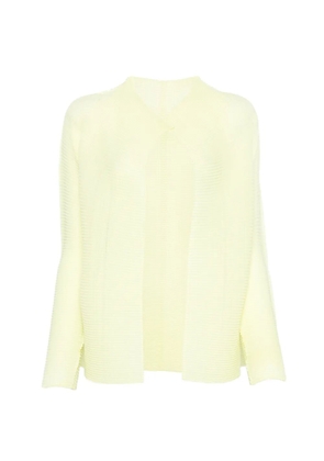 Issey Miyake open-front long-sleeve jacket - Yellow