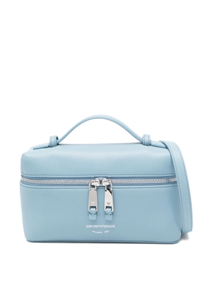 Emporio Armani mini leather tote bag - Blue