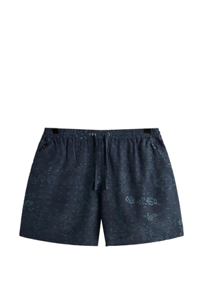 KITH cupro linen print shorts - Blue