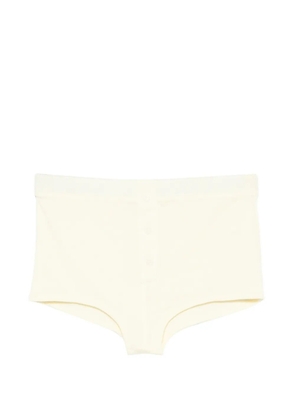 ENTIRE STUDIOS Booty buttoned mini shorts - Yellow