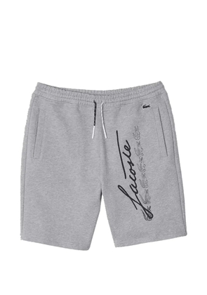 Lacoste signature print cotton shorts - Grey