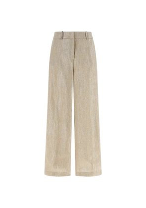 Peserico lamé-thread wide-leg trousers - Neutrals