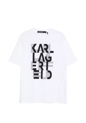 Karl Lagerfeld print-detail T-shirt - White