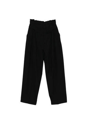 System belt-loop drawstring trousers - Black