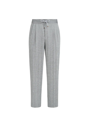 Brunello Cucinelli chevron trousers - Grey