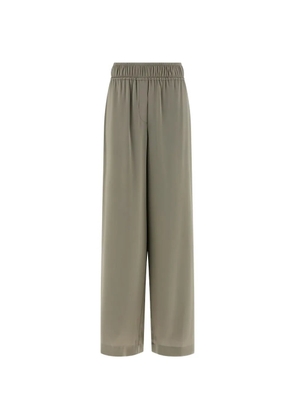 Brunello Cucinelli elasticated-waistband straight trousers - Green