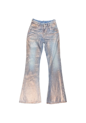 Acne Studios fitted glitter flared trousers - Blue