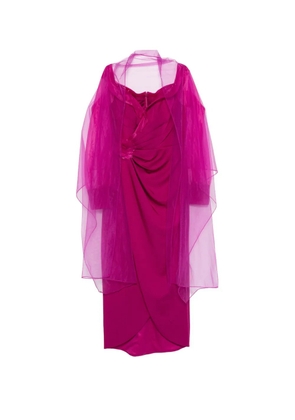 Marfil Barcelona ruffled gown - Purple