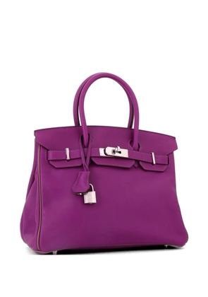 Hermès Pre-Owned Birkin Handbag Bicolor Swift with Palladium Hardware 30 tote bag - Grey