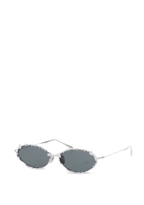 YVMIN Ripple/Bitter Salty Glaze oval-frame sunglasses - Silver
