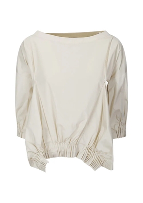 M.S.M Milano asymmetric pleated blouse - Neutrals