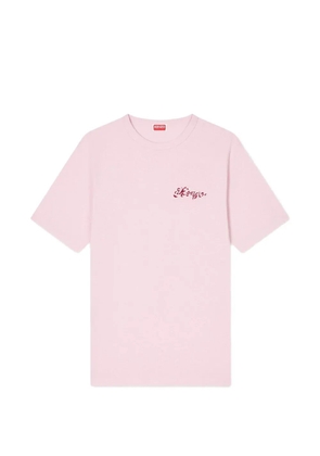 Kenzo logo-embroidered T-shirt - Pink