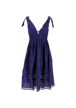 Self-Portrait V-neck mini dress - Blue