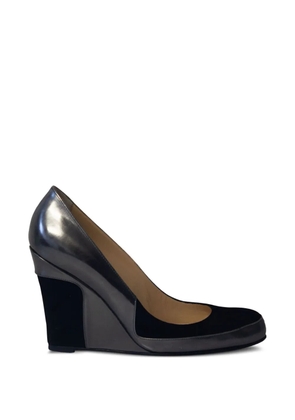 Christian Louboutin Pre-Owned leather wedge pumps - Grey