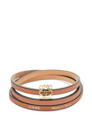 LOEWE anagram leather bracelet - Neutrals