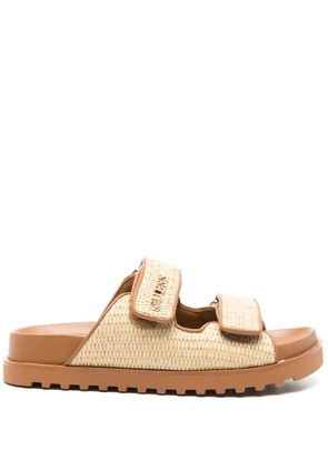 GUESS USA raffia-detail sandals - Neutrals