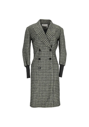 Chloé Pre-Owned double-breasted check coat - Green