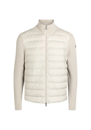 Moncler ribbed padded jacket - Neutrals