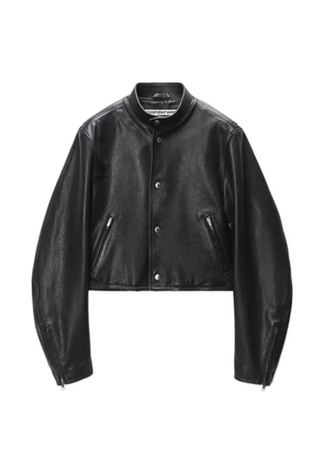 Alexander Wang buttoned leather jacket - Black