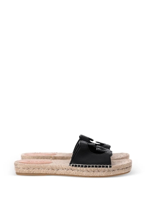 Gucci Pre-Owned Interlocking G leather espadrilles - Black