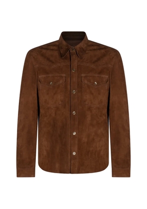 Salvatore Santoro buttoned flap-pocket leather jacket - Brown