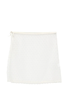 DUNST dotted lace skirt - Neutrals