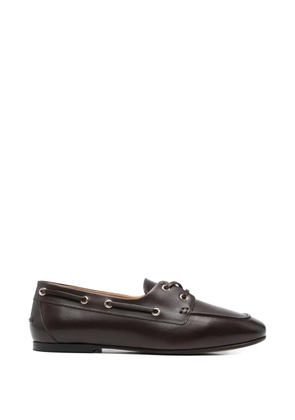 Henderson Baracco Paola eyelet lace-up boat shoes - Brown