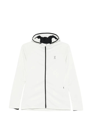 On zip hooded jacket - White