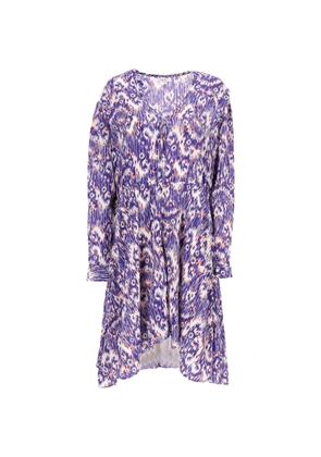ISABEL MARANT printed long-sleeve midi dress - Purple