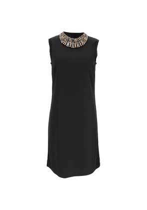 Lanvin Pre-Owned 2019 beaded bib mini dress - Black