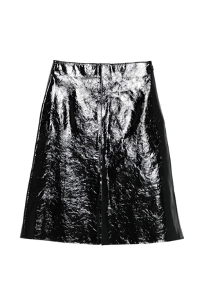 JOSEPH glazed leather skirt - Black