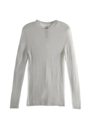 Rick Owens ribbed-knit semi-sheer T-shirt - Grey