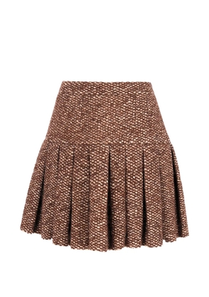 Dolce & Gabbana Pre-Owned tweed pleated mini skirt - Brown