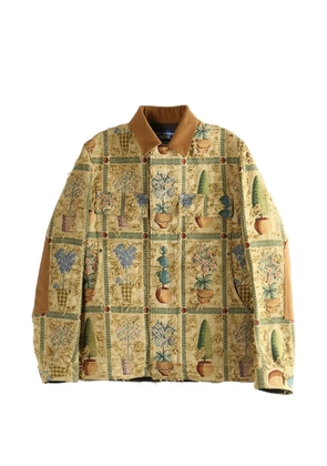 Junya Watanabe MAN fringed print jacket - Neutrals