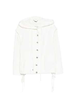 Blumarine hooded bouclé jacket - White